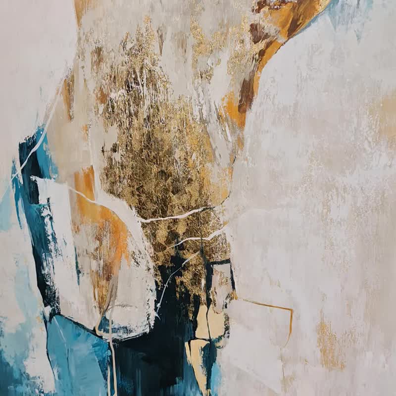 送料無料 30%OFF】ウクライナ ブルーゴールドの絵画 | ブルーゴールド