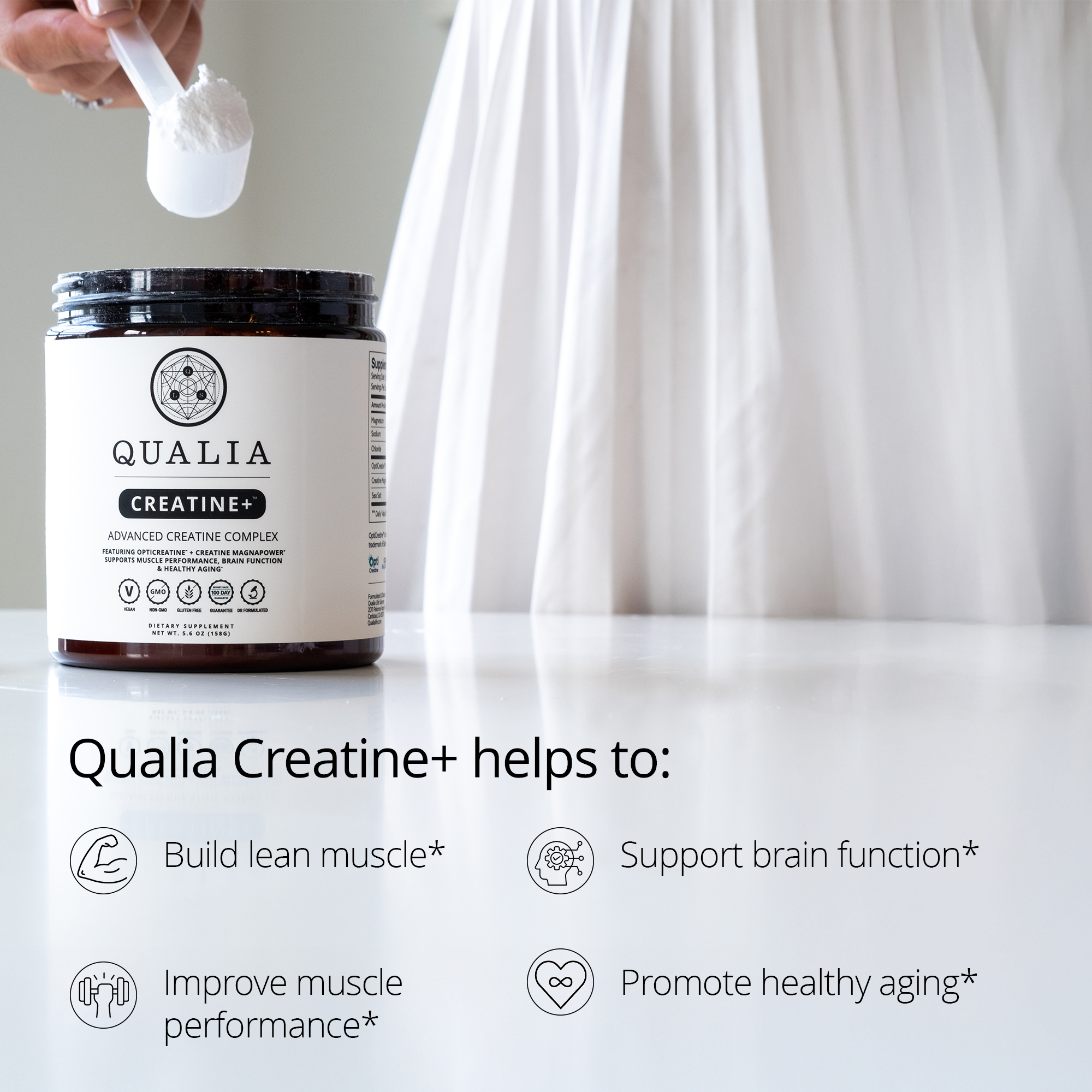 Qualia Creatine+ Advanced Creatine Complex For Muscle and Brain Health