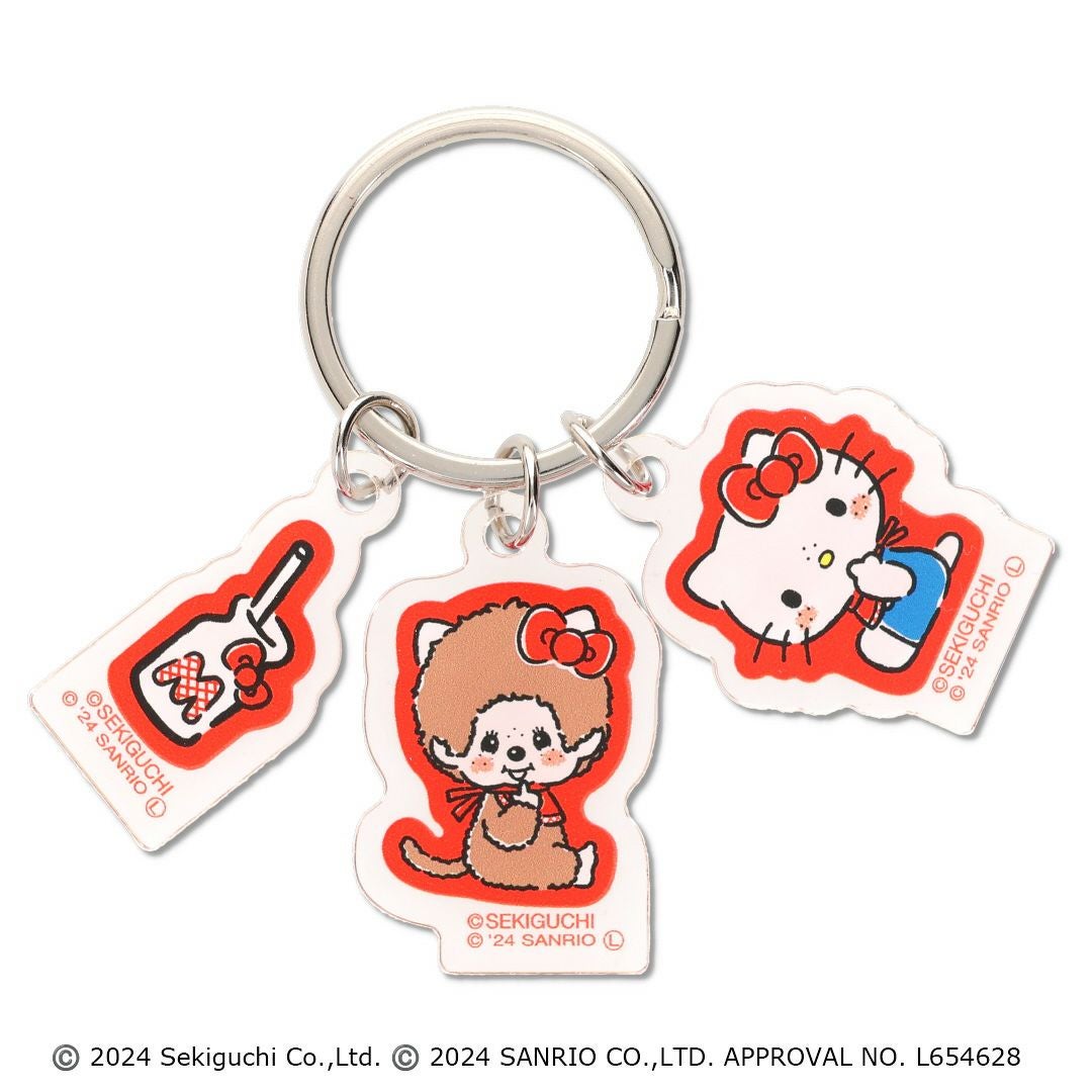 モンチッチ】モンチッチ×ハローキティ 顔でかSSキーチェーン（ハロー