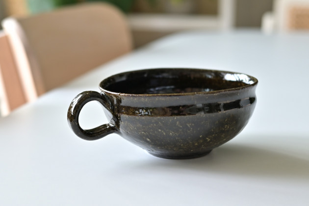 余宮隆 飴釉スープマグ