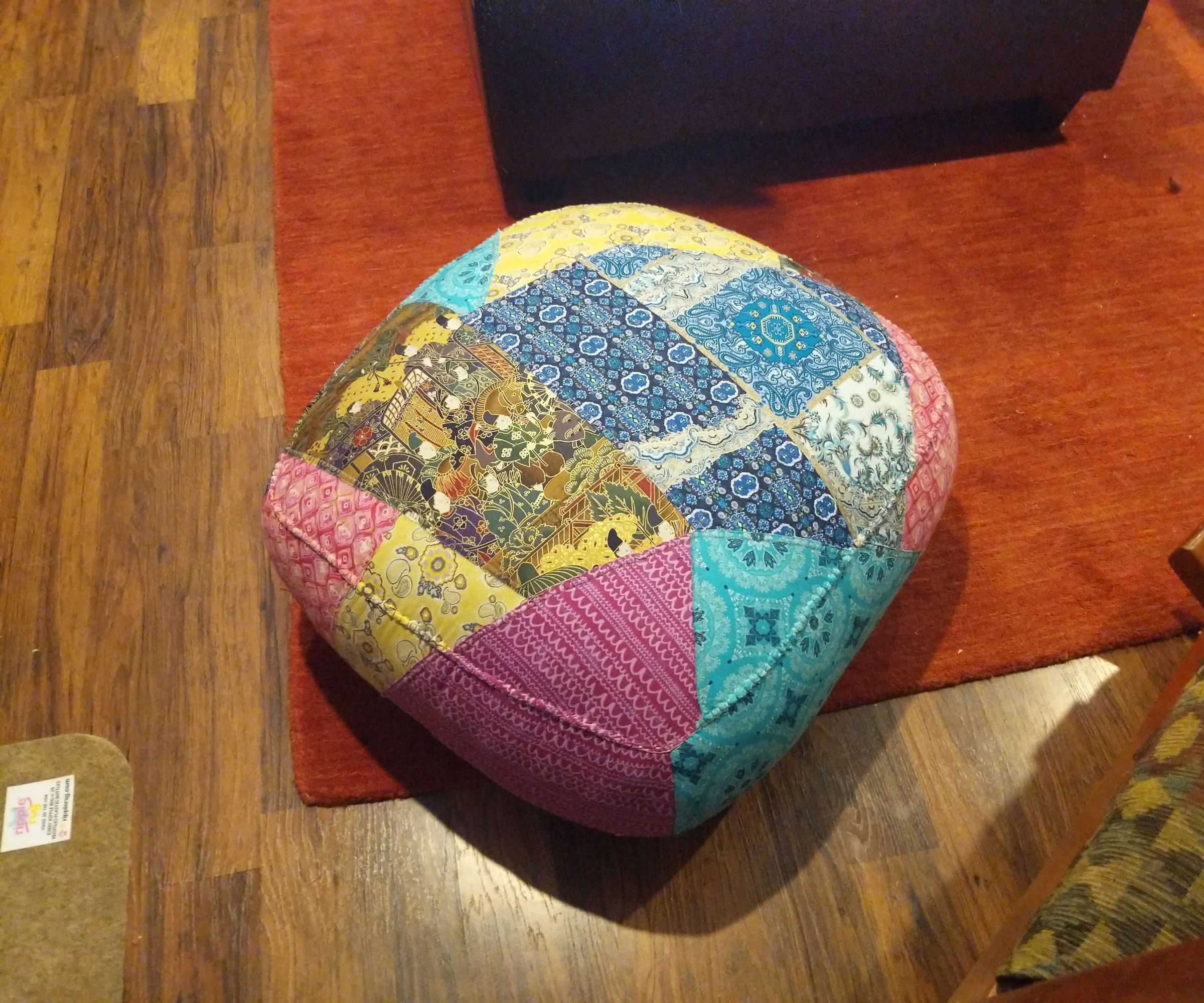 Upcycled Patchwork Pouf : 7 Steps (with Pictures) - Instructables