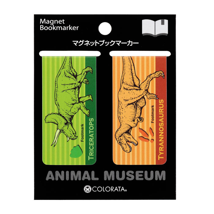 動物 生物 マグネットブックマーカー トリケラトプス