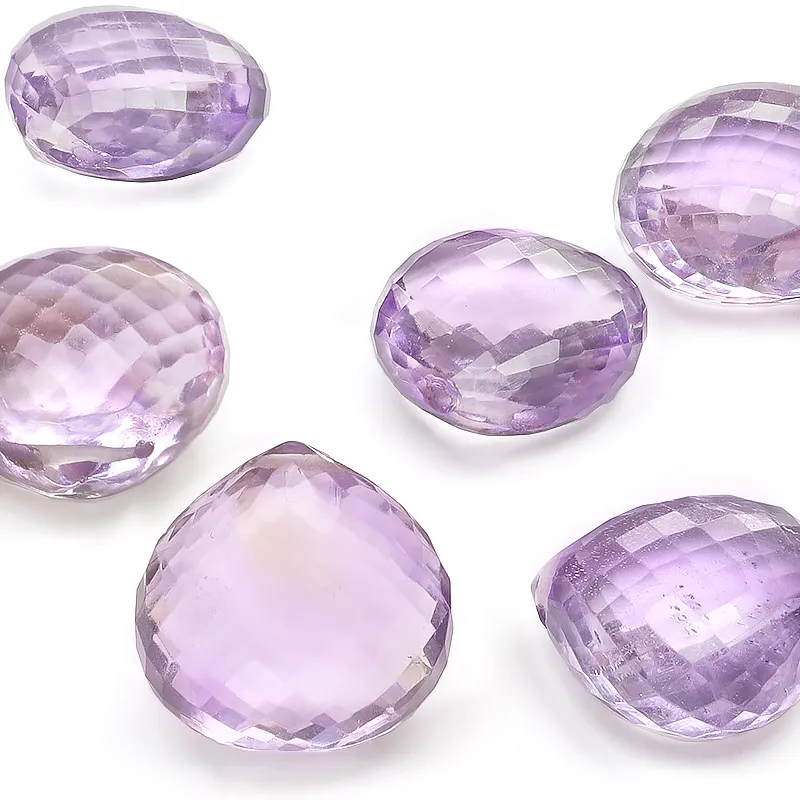 粒販売】ピンクアメジスト マロンブリオレットカット 12～13mm
