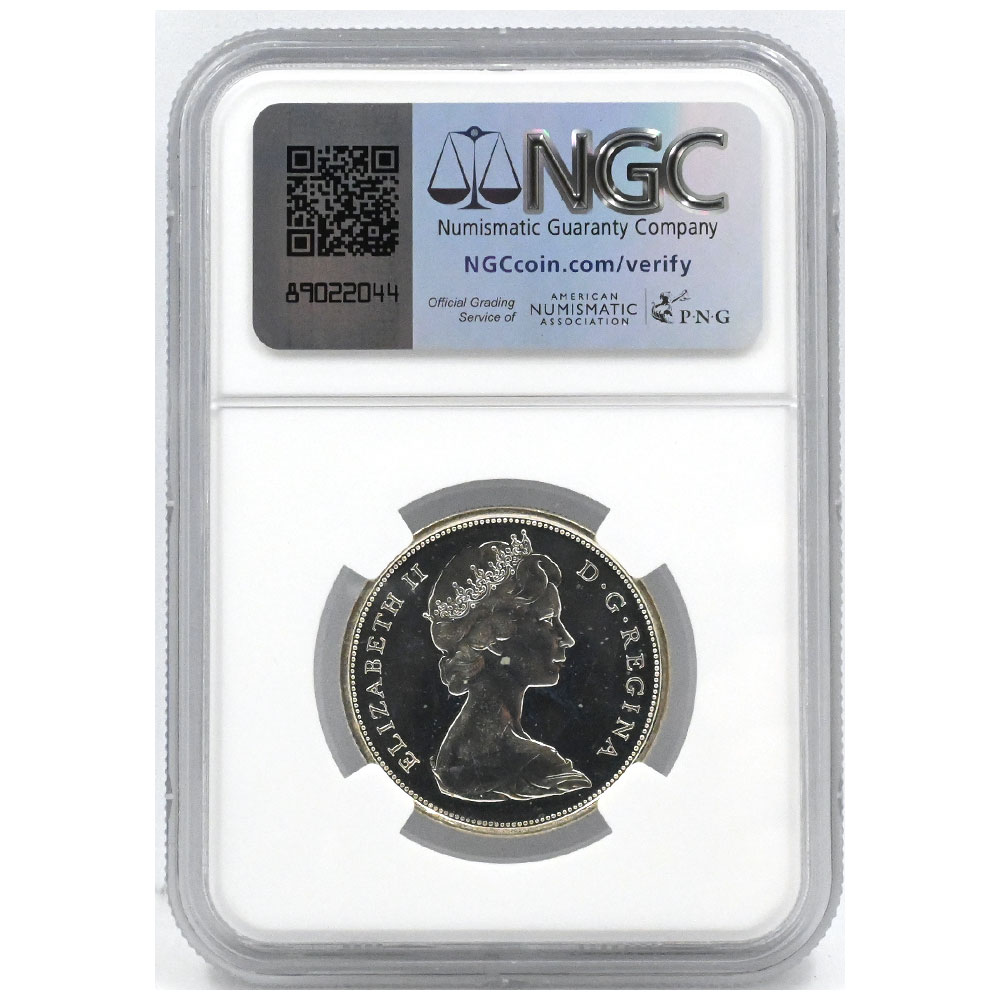 カナダ 1965 エリザベス2世 50セント 銀貨 NGC PL65 6654481067