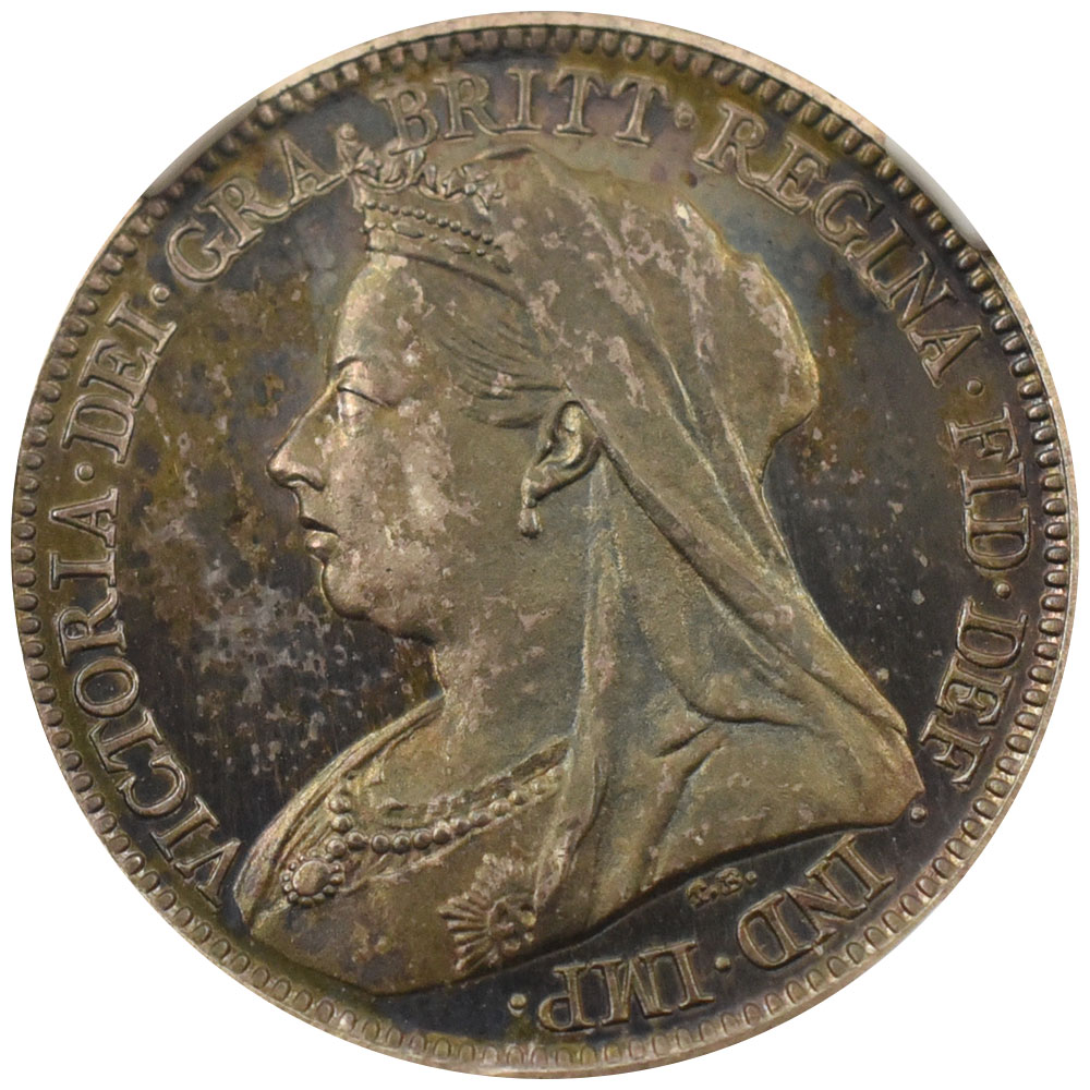 イギリス 1893 ヴィクトリア女王 6ペンス 銀貨 NGC PF64CAMEO ヴェール