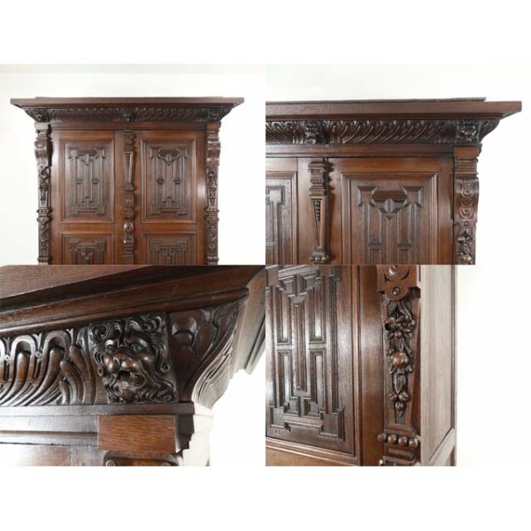 1880年頃 オーク材 フランス アンティーク・ワードローブ antique70177