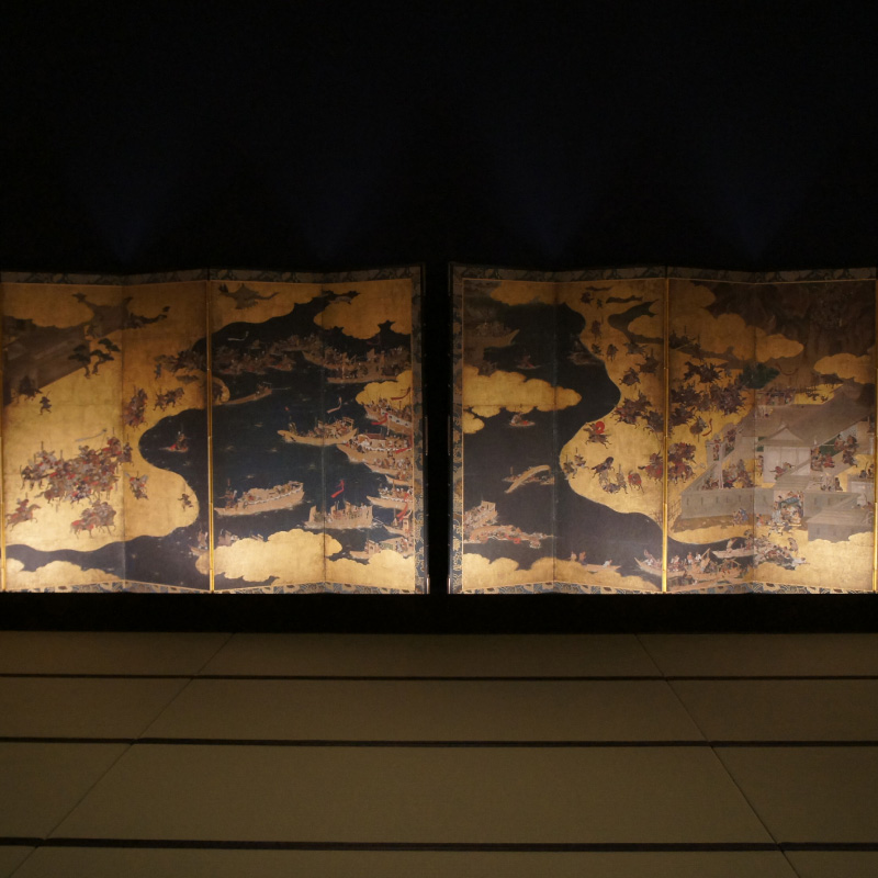 高精細複製品によるあたらしい屏風体験 「平家物語 一の谷・屋島合戦図