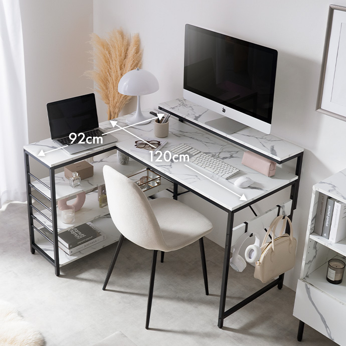 g159039]【幅120cm】L字デスク パソコンデスク | 家具・インテリア通販
