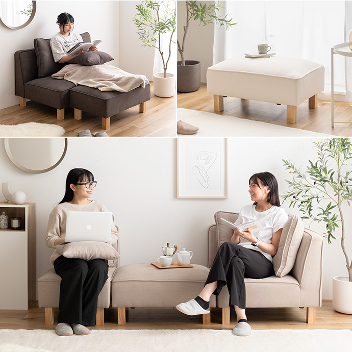 g118059]【単品】Cindy 1人掛けソファ ローソファー・フロアソファー