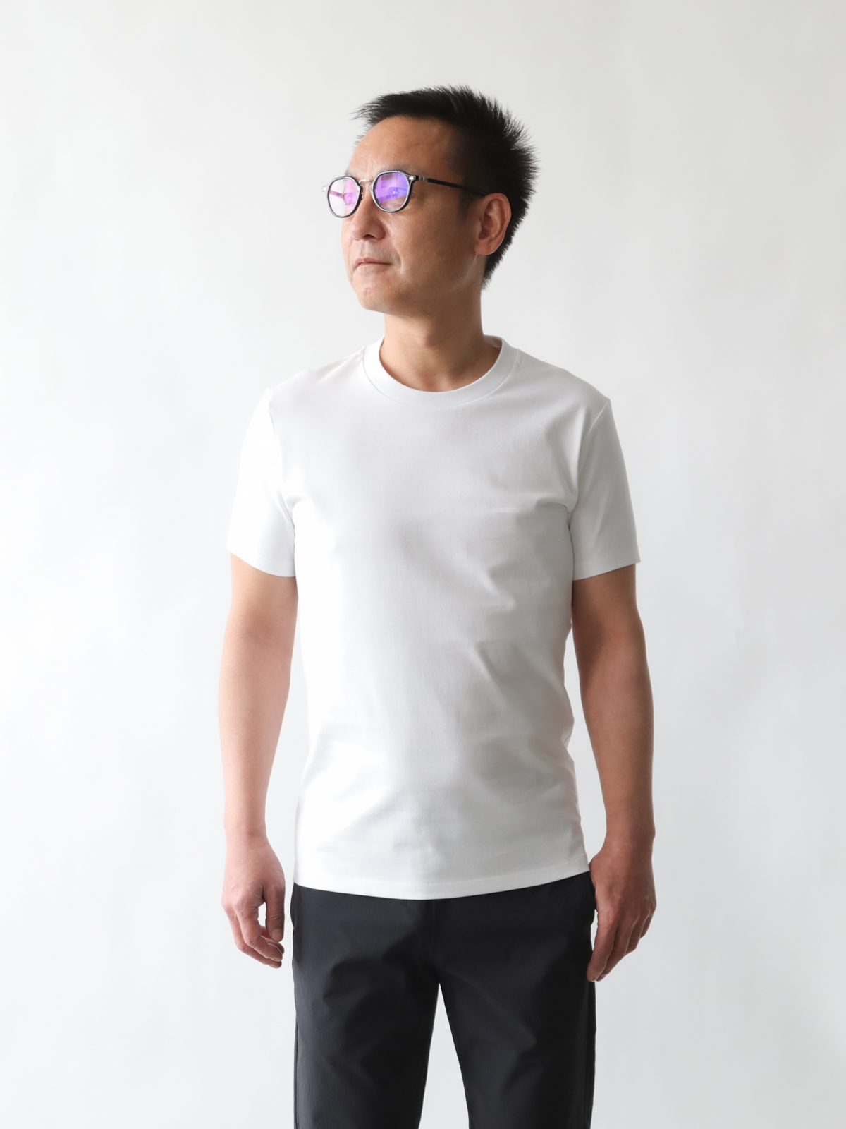 10 Years 26ゲージ スムースコットンTシャツ/クルーネック/ホワイト