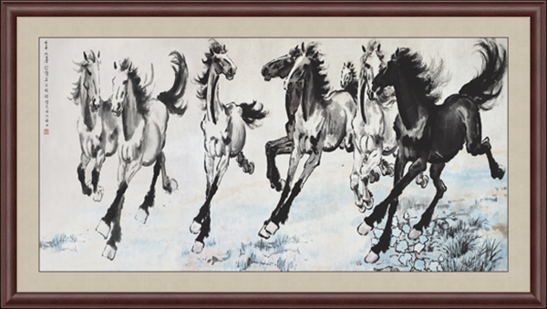 馬到成功八駿圖八駿馬風水畫專賣- 四季家飾藝廊