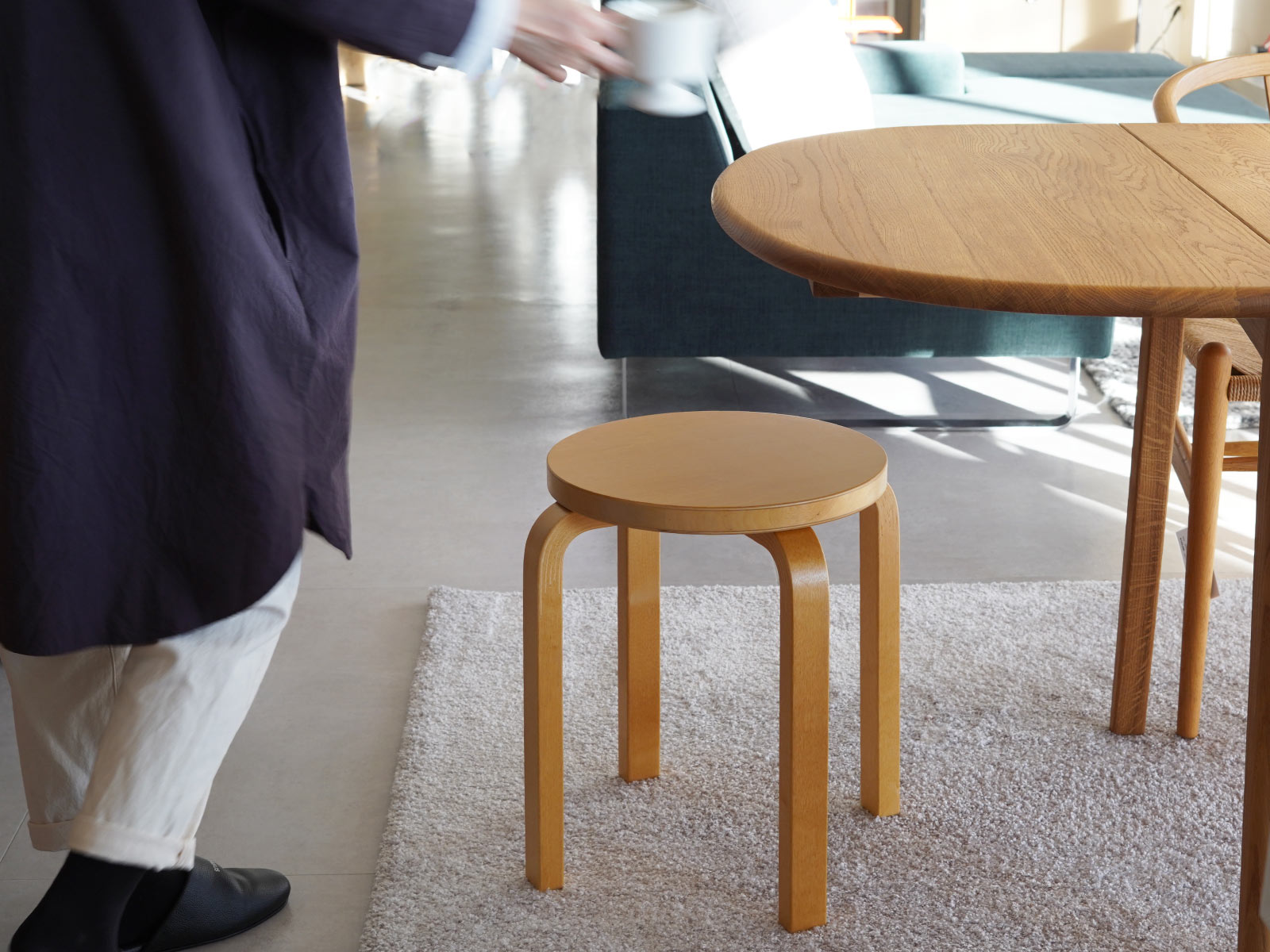 artek (アルテック) STOOL E60（スツールE60） 4本脚 ハニーステイン