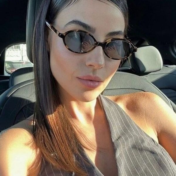 Miu Miu MU04ZSF Honey Silver Mirrored Oval Sunglasses – Designer