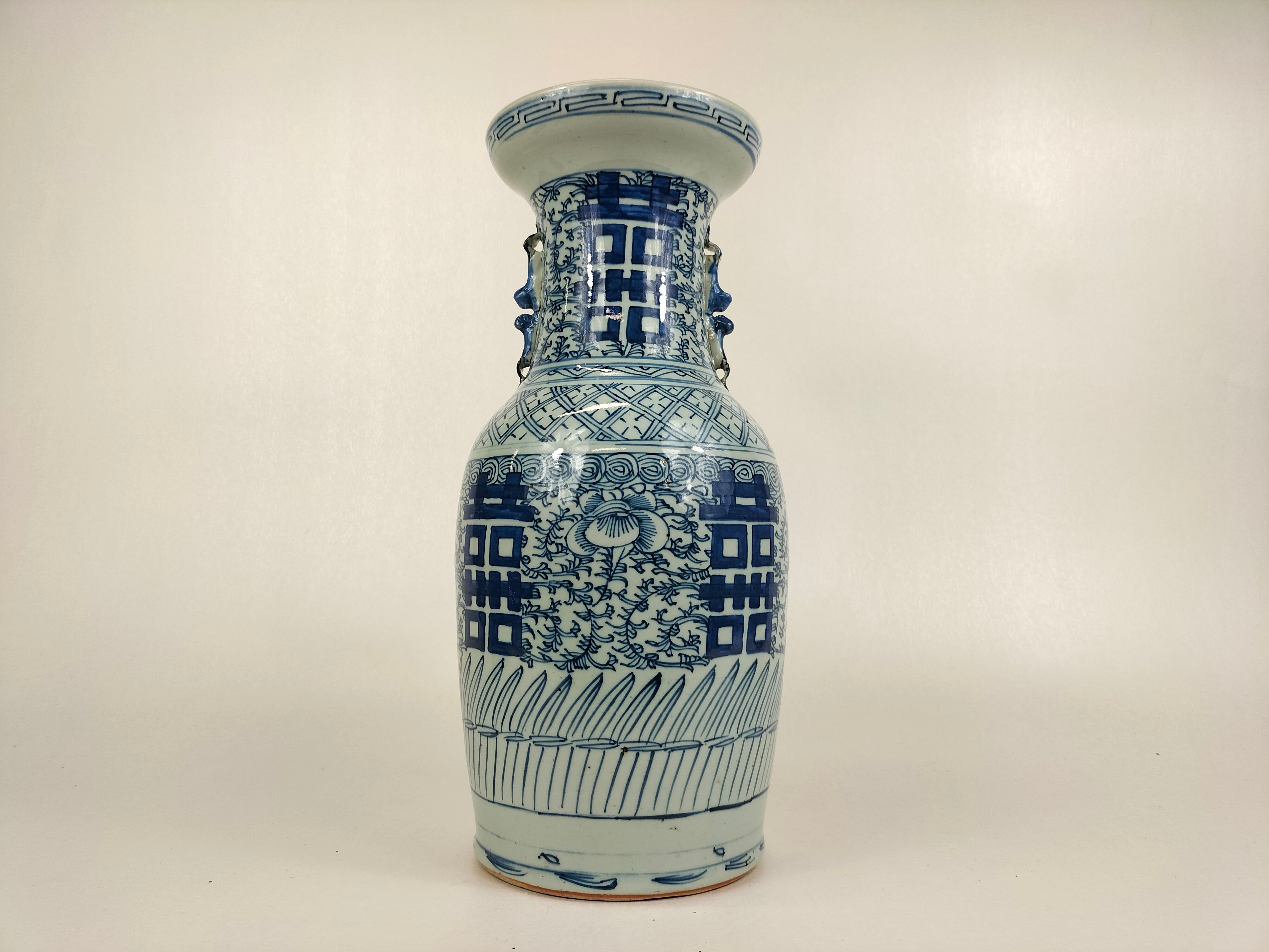 古董中国双喜花瓶// 清朝- 19 世纪– Diddenantiques