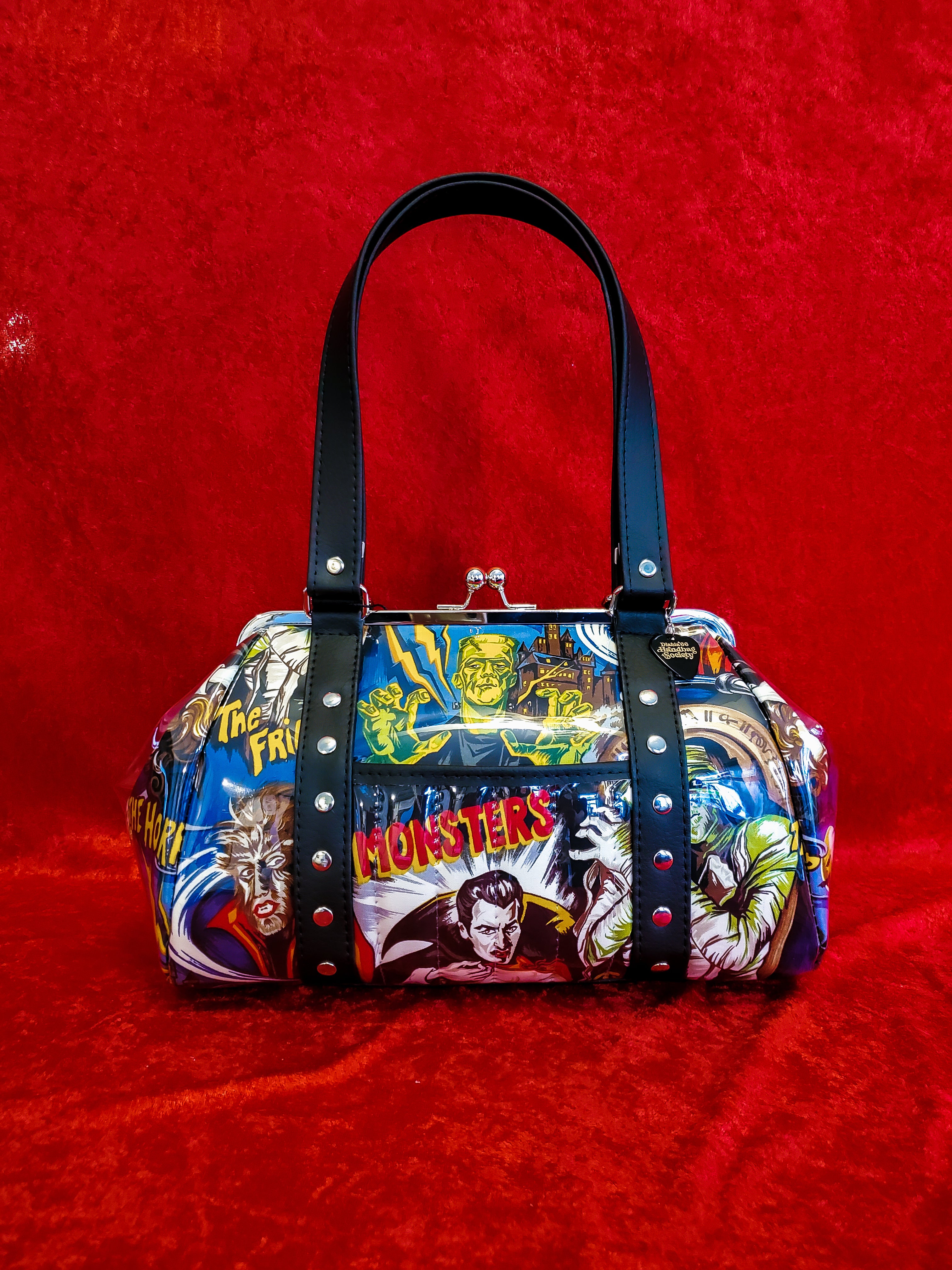 Midnight Monster Large Kisslock Handbag – Diabla 66 Handbag Society