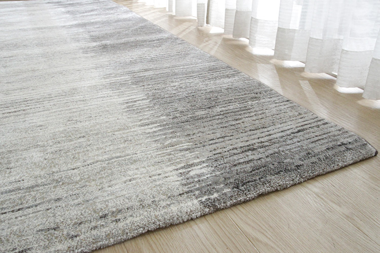ストリーム STREAM モダンテイストラグ グレー | ラグマット・玄関