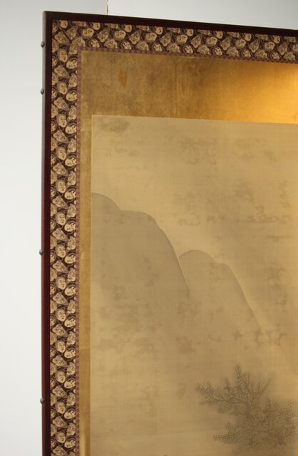 東東洋 屏風 六曲一双 絹本肉筆 法眼東洋 金地 日本画 Z421｜骨董店