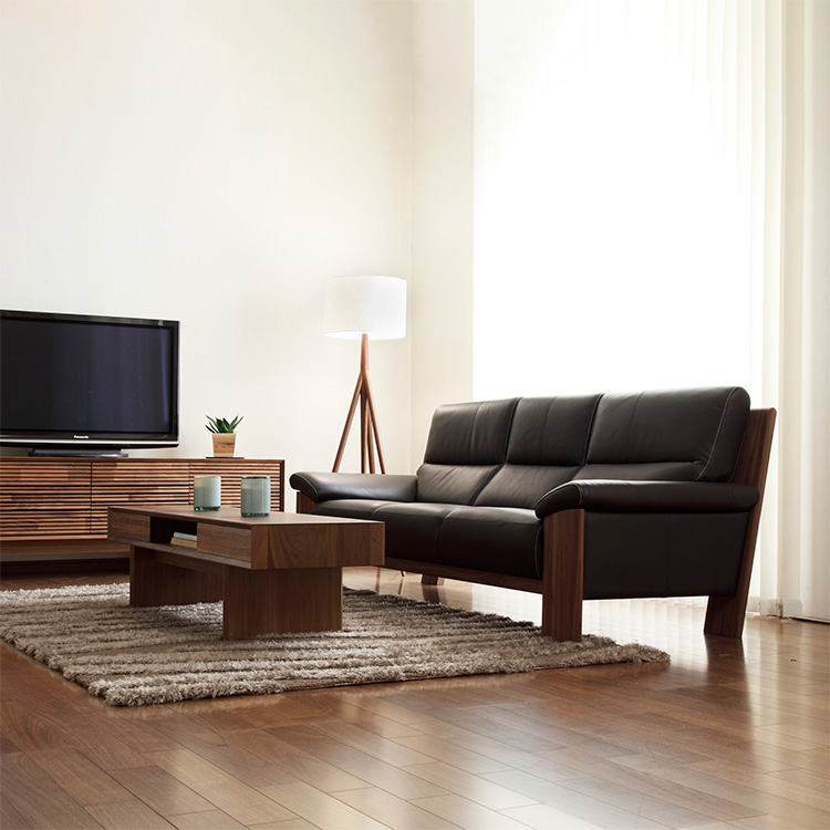 3人掛ソファ ZU4853 ビターブラウン ウォルナットナチュラル 通販