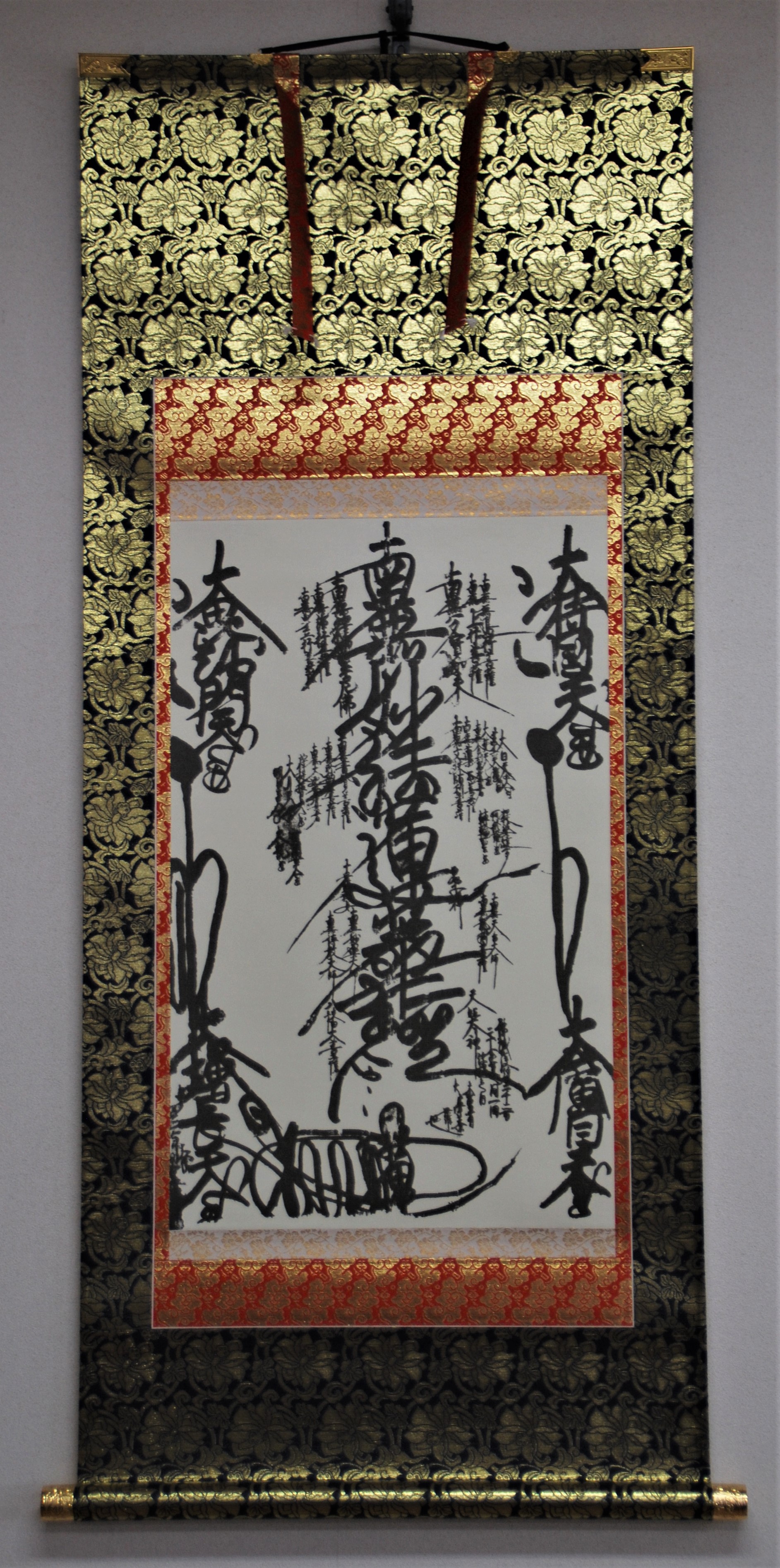 阿波掛軸堂 / 復刻 日蓮曼荼羅（白） (美術印刷)