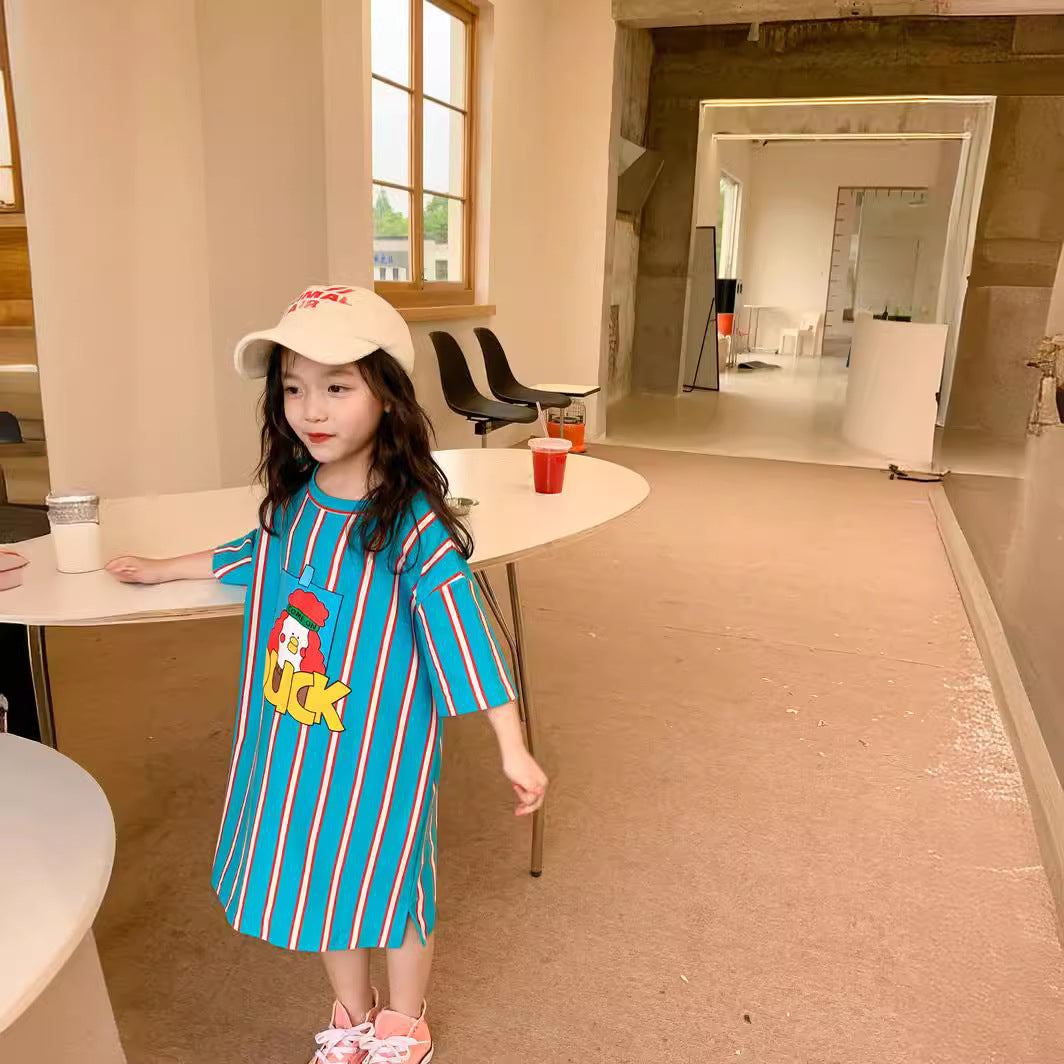 80-140】ポッププリントTシャツワンピース｜ELMO-こども服エルモ