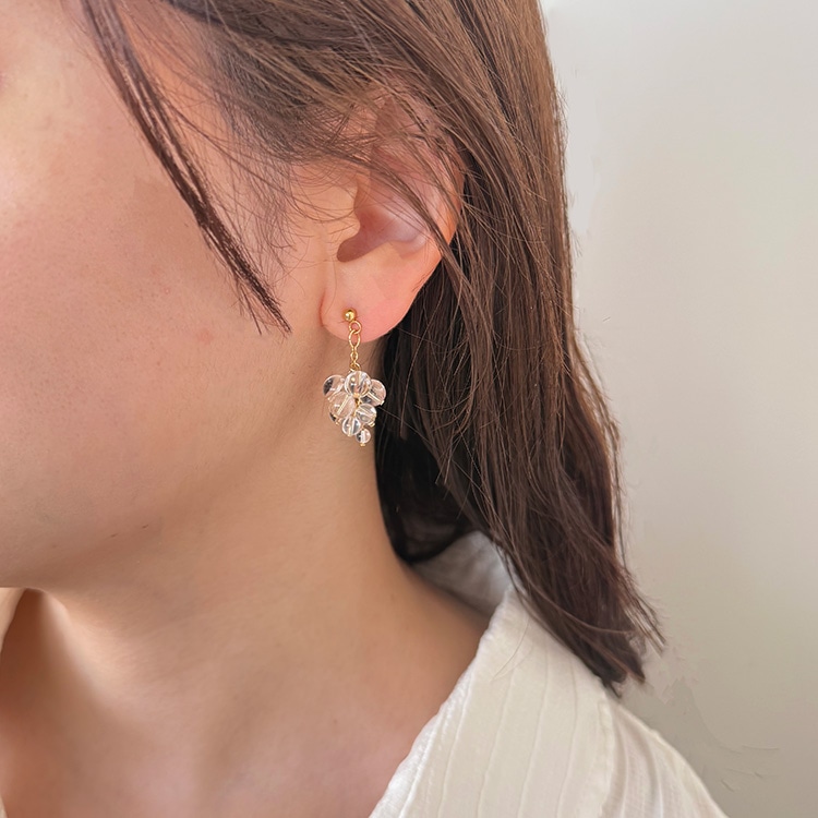 ステンレスポスト＆キャッチピアス（丸玉・横カン付） G5 3mm丸玉