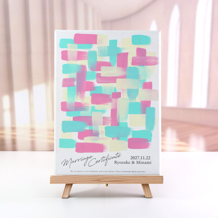 新商品情報】世界に一つだけのキャンバスアート結婚証明書新登場