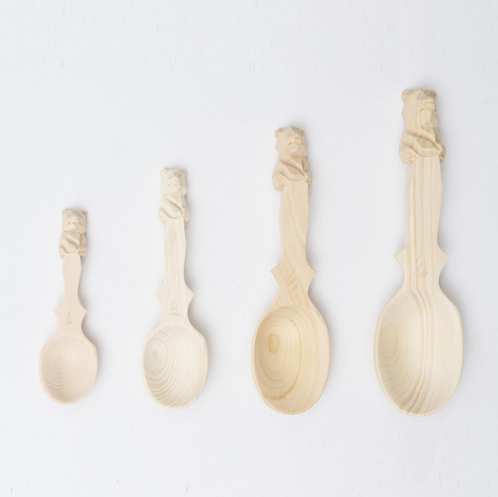 シベリア杉のくまのスプーン【中】11cm - アナスタシア・ジャパン