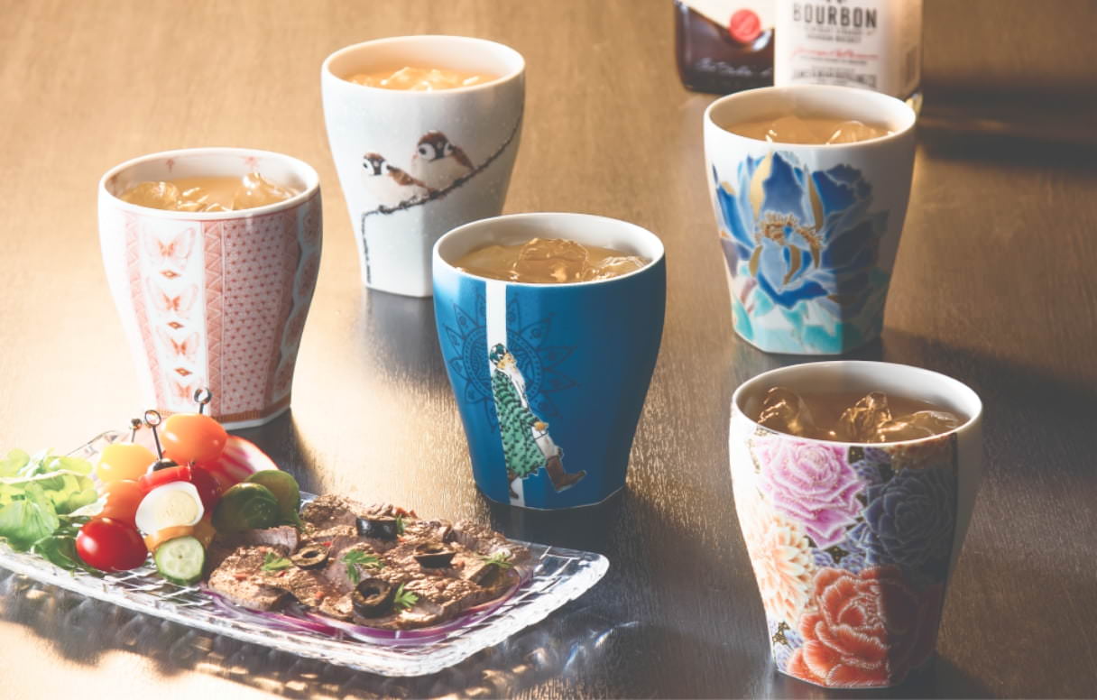 陶額 金箔花鳥 / 山田登陽志