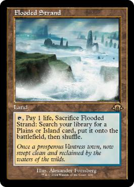 MTG 溢れかえる岸辺 Flooded Strand NM x4 ボーダーレス mtg 溢れ