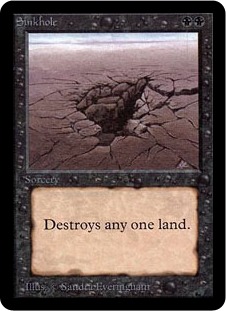 陥没孔/Sinkhole》[LEA] 黒C | 日本最大級 MTG通販サイト「晴れる屋」
