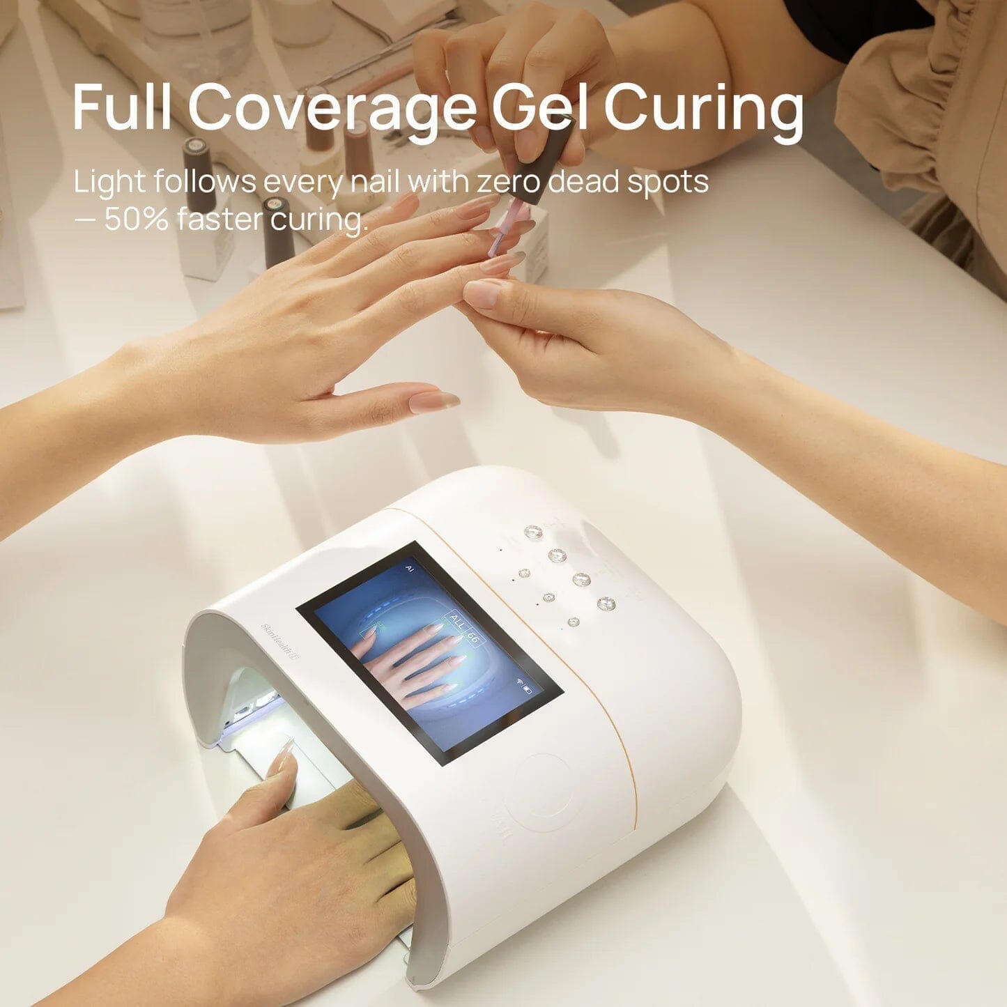 O NAIL AI UV Nail Lamp for Professionals | Smart Curing, Skin-Safe