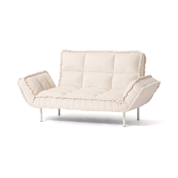 ピソラ コンパクトソファベッド 2 ホワイト（W1270～1720