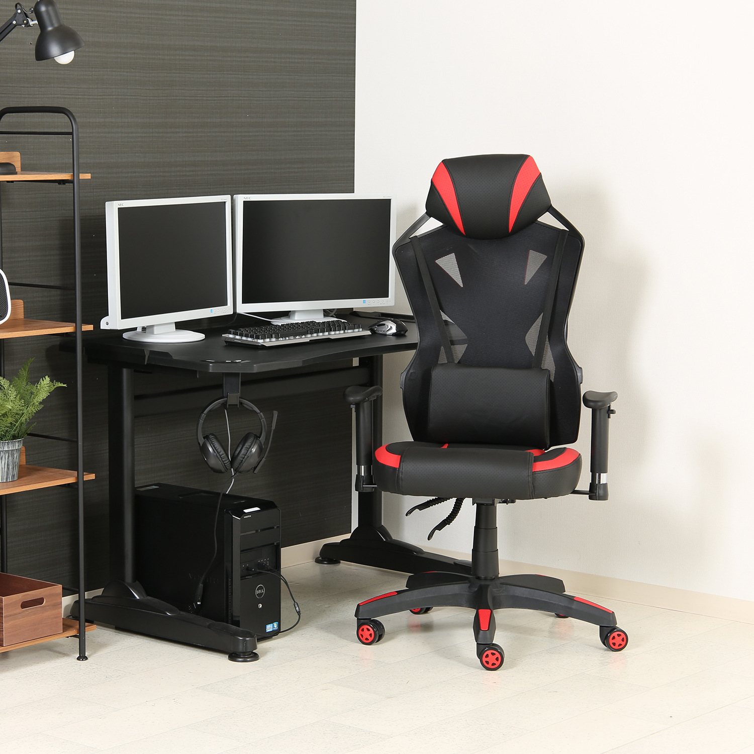 C/D:19427] メッシュゲーミングチェア レイズ RD ｜ ORDERING SHOP