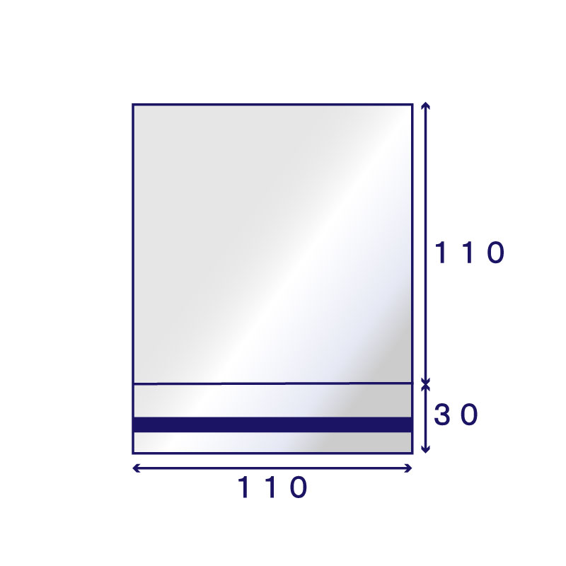 アルミ蒸着のり付袋 AZ-5A (110×110mm) 100枚入り | OPP・アルミ袋の