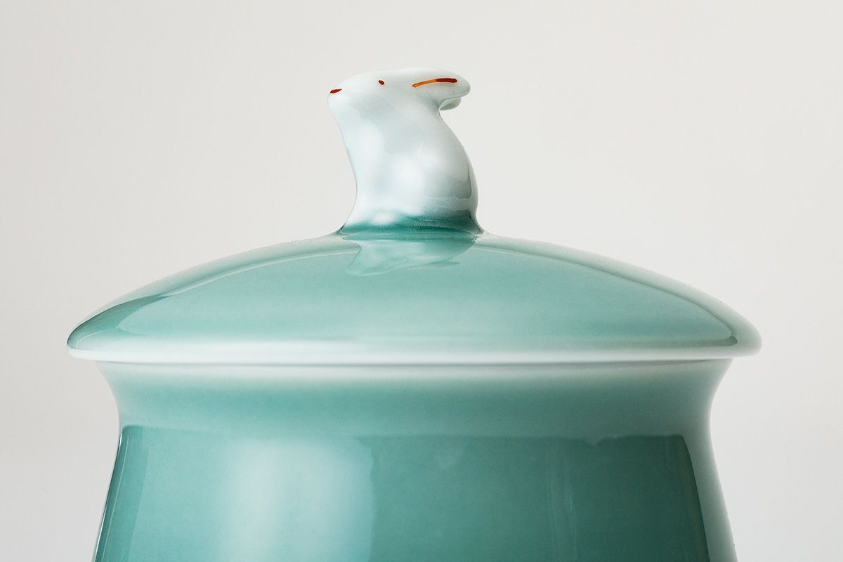 笹青磁兎(うさぎ) 小湯呑 | 有田焼 深川製磁｜公式オンラインストア