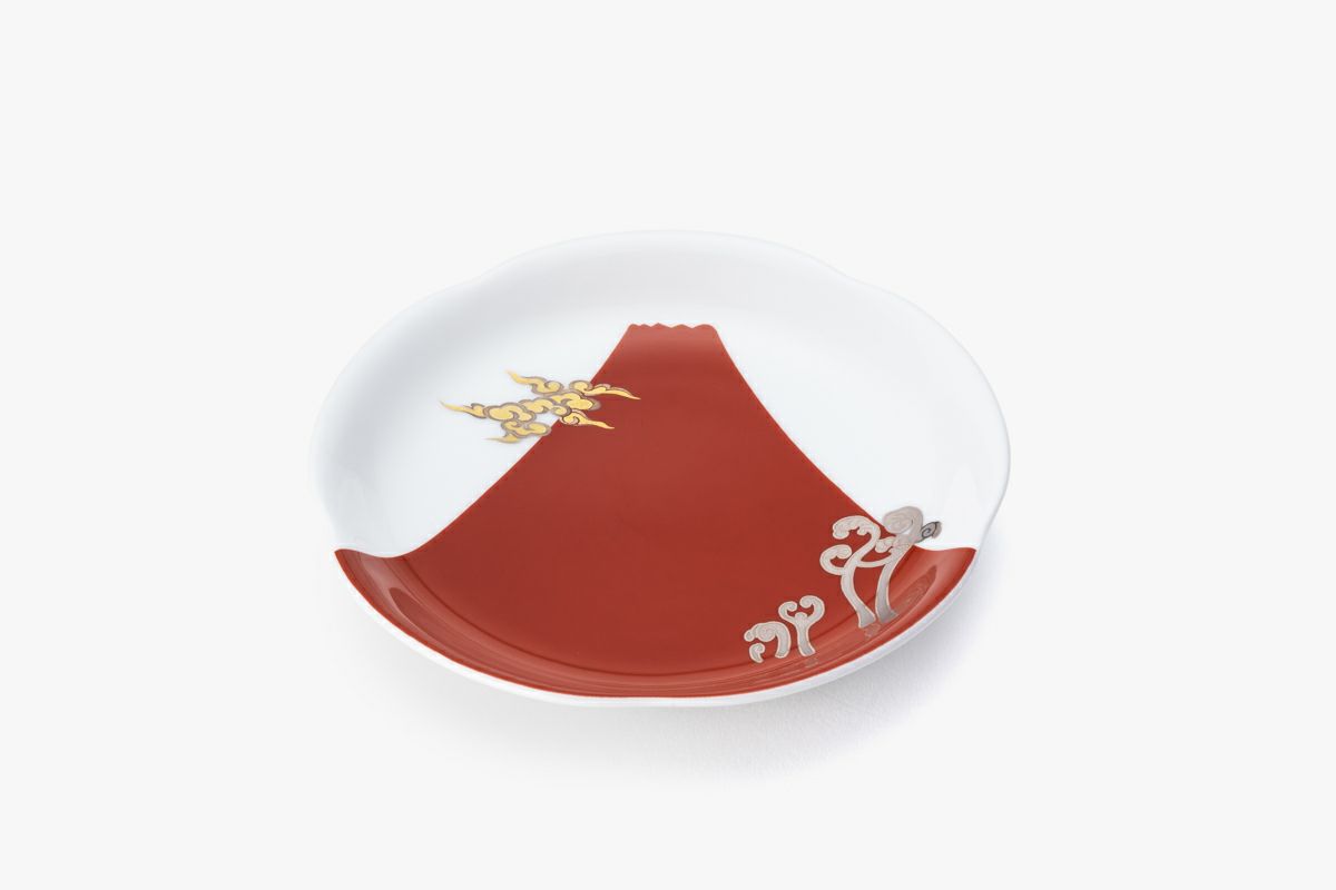 瑠璃富士白金蕨 5寸皿 | 有田焼 深川製磁｜公式オンラインストア