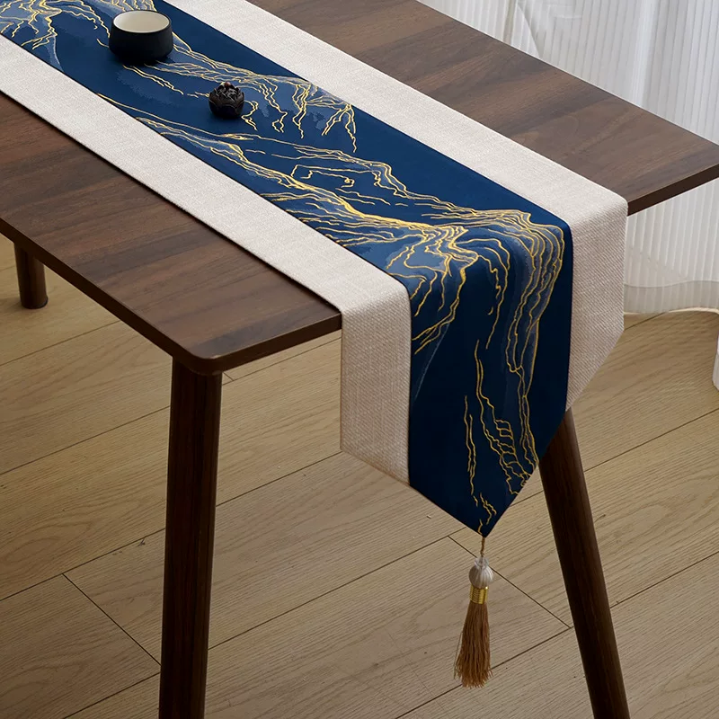 テーブルクロス 和風花鳥柄タッセル付きセンタークロス センタークロス