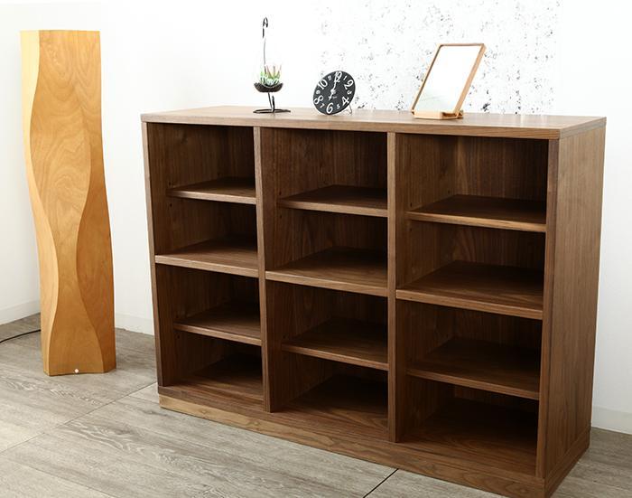 大川家具 ソプラ 113cm ブックシェルフ 本棚 3列2段 天然木