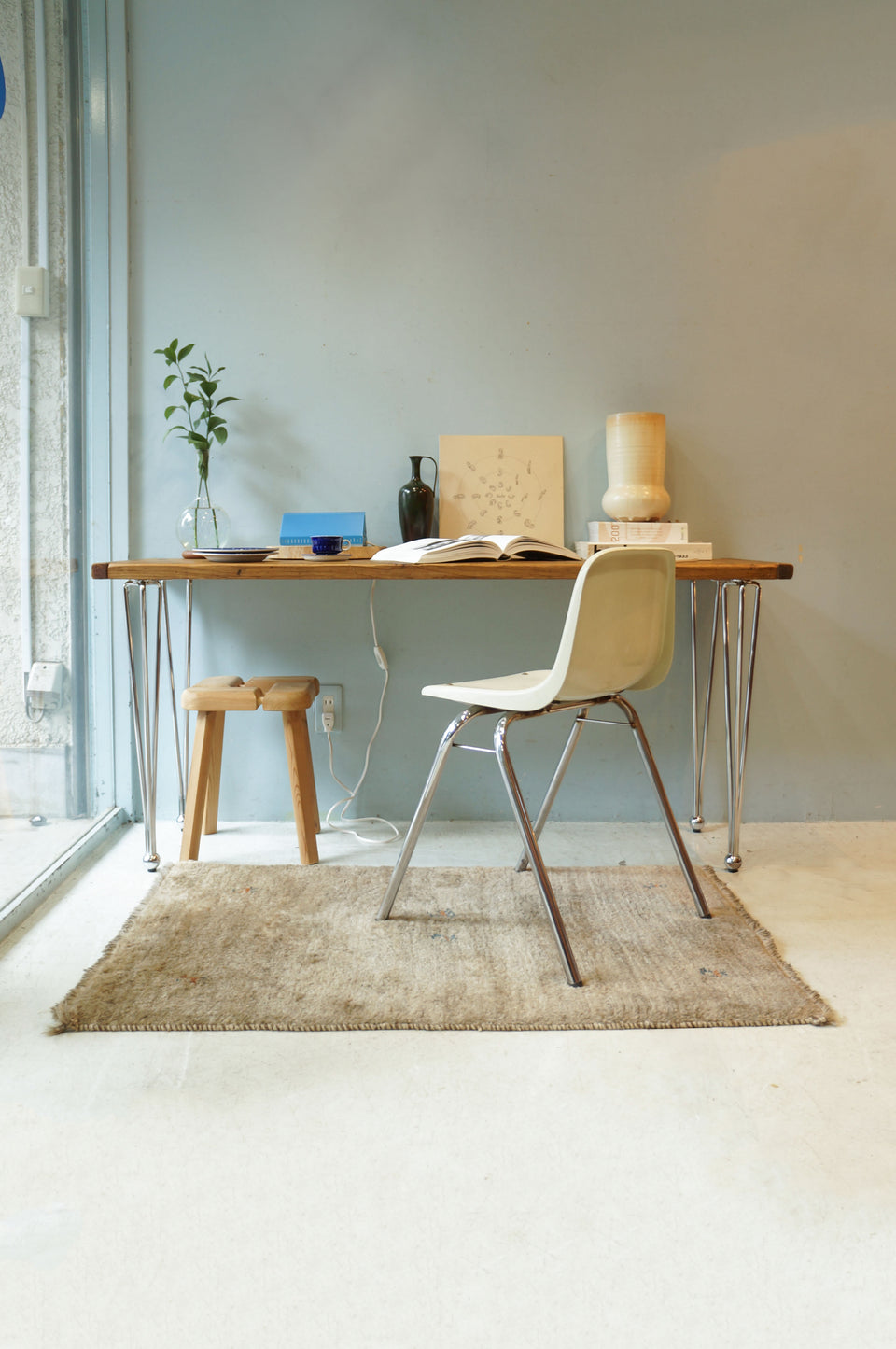 リメイク 古材 デスク テーブル/Reclaimed Wood Iron Long Desk