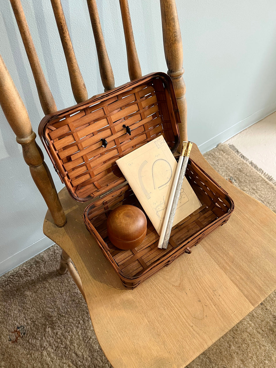 ヴィンテージ カゴバッグ インテリア雑貨 シャビーシック 古道具