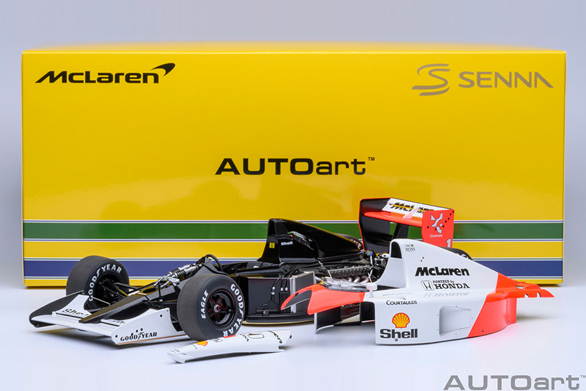 ミニカー】マクラーレン ホンダ MP4/6 セナのF1チャンピオンマシンを