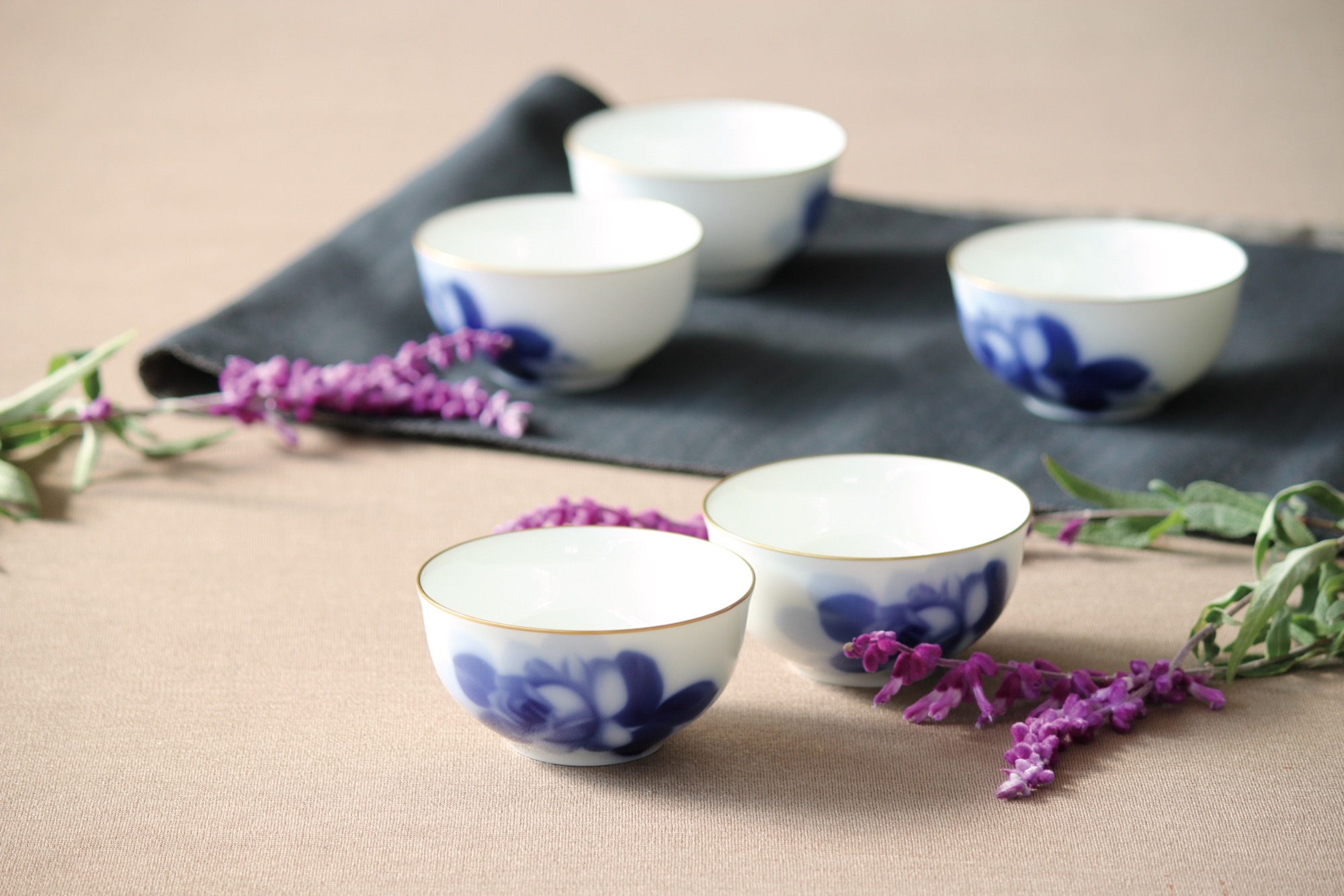 大倉陶園】ブルーローズ 湯呑ペアセット | Giftpad egift