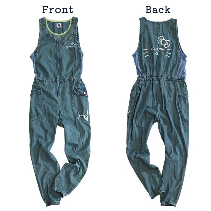 値引き処分価格】【即日発送】モンクワ デニム サロペット ハロー