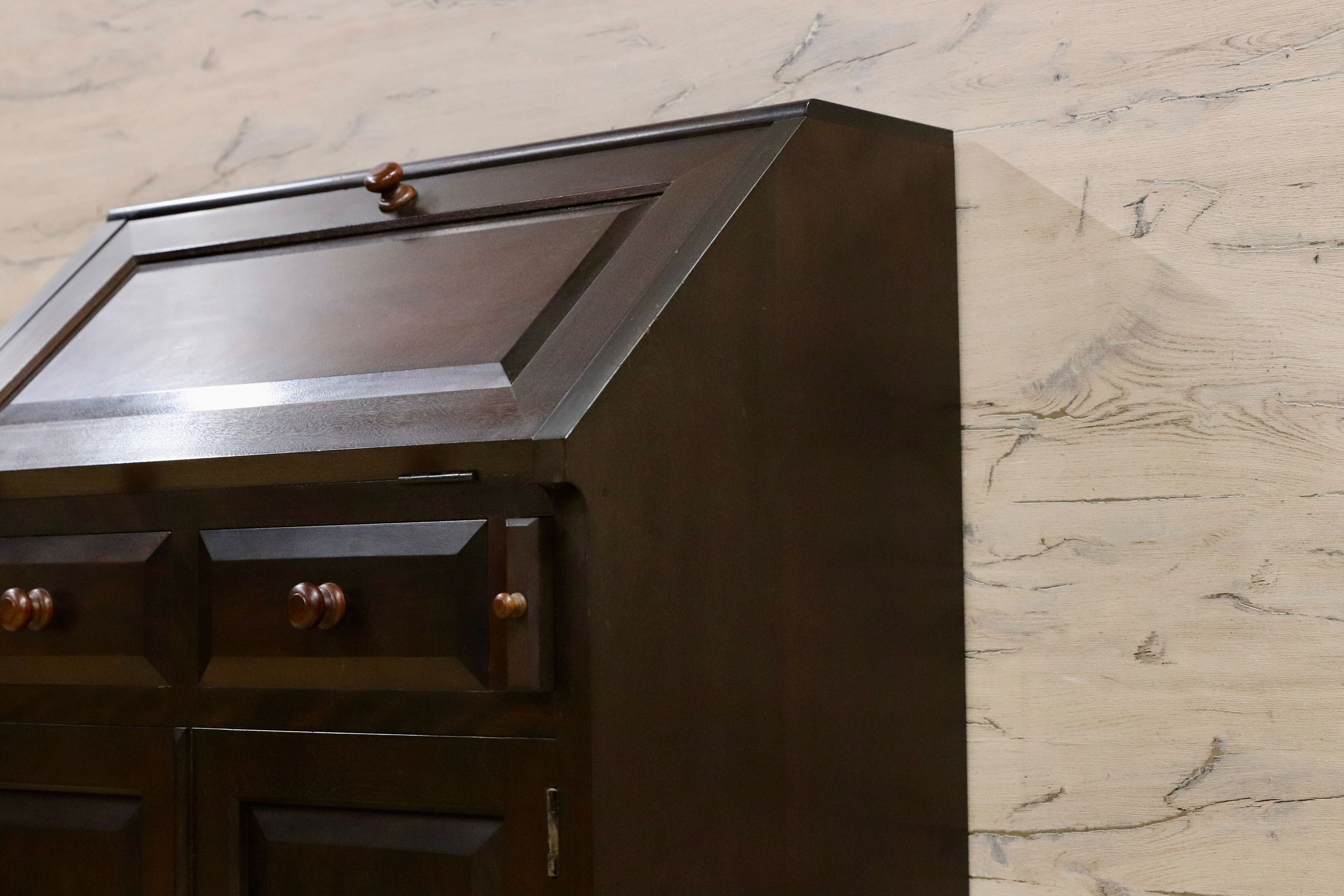 GMHS16○松本民芸家具 ライティングビューロー デスク 学習机 勉強机