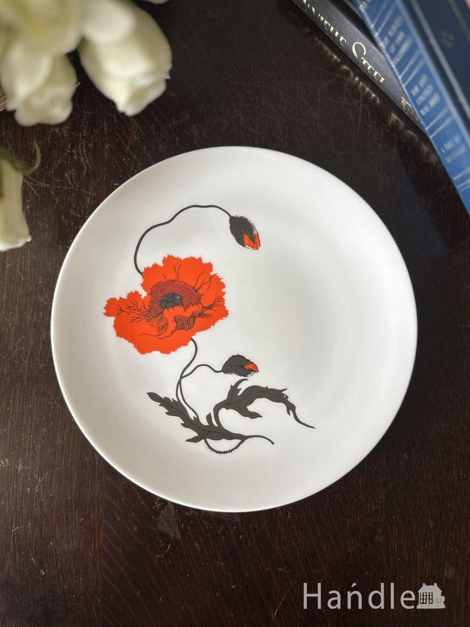 コーンポピーが描かれたスージークーパー（Susie Cooper）、ウェッジ