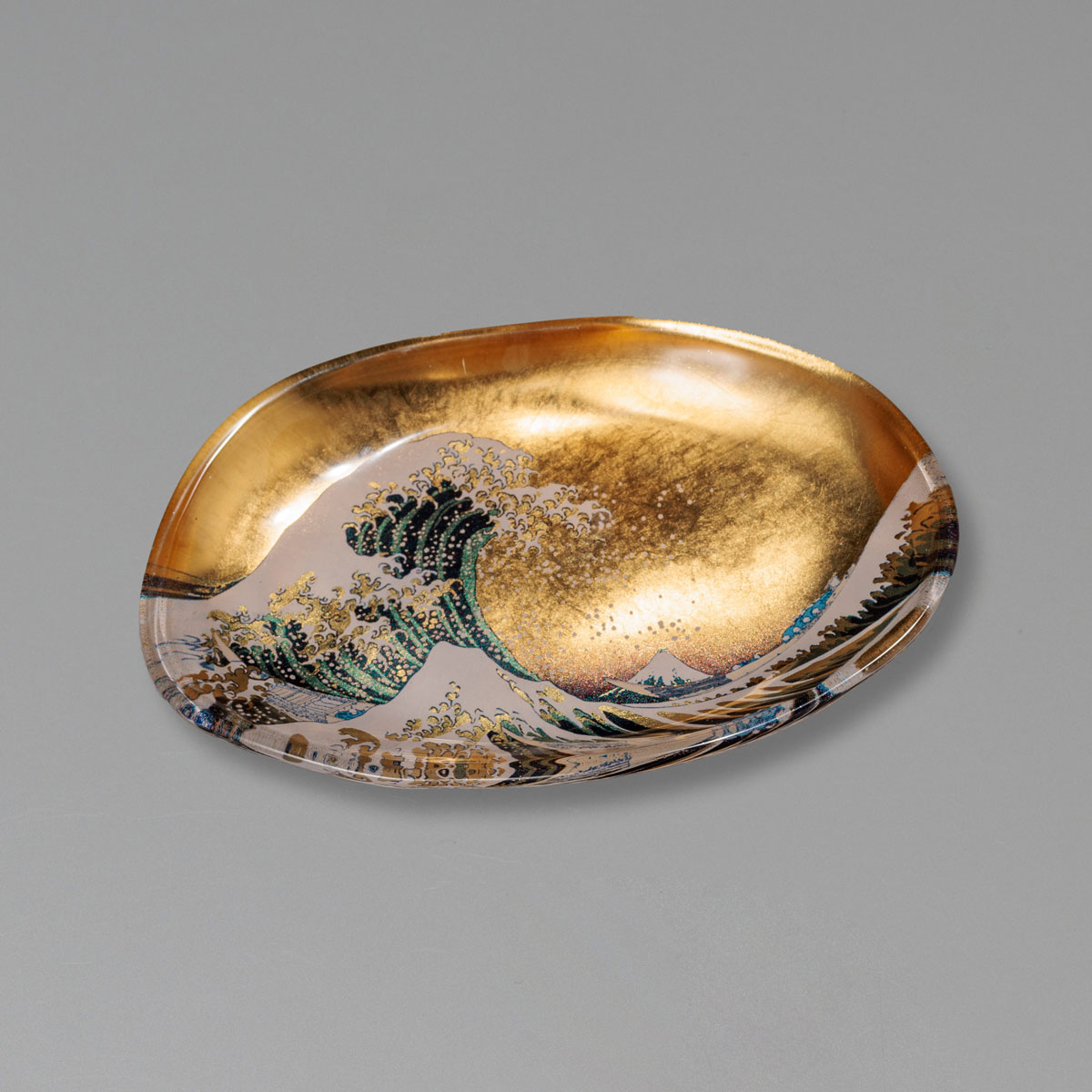 箔一 hakuichi 金箔 金沢箔 金沢 工芸品 箔名画 ガラストレー 波 (金