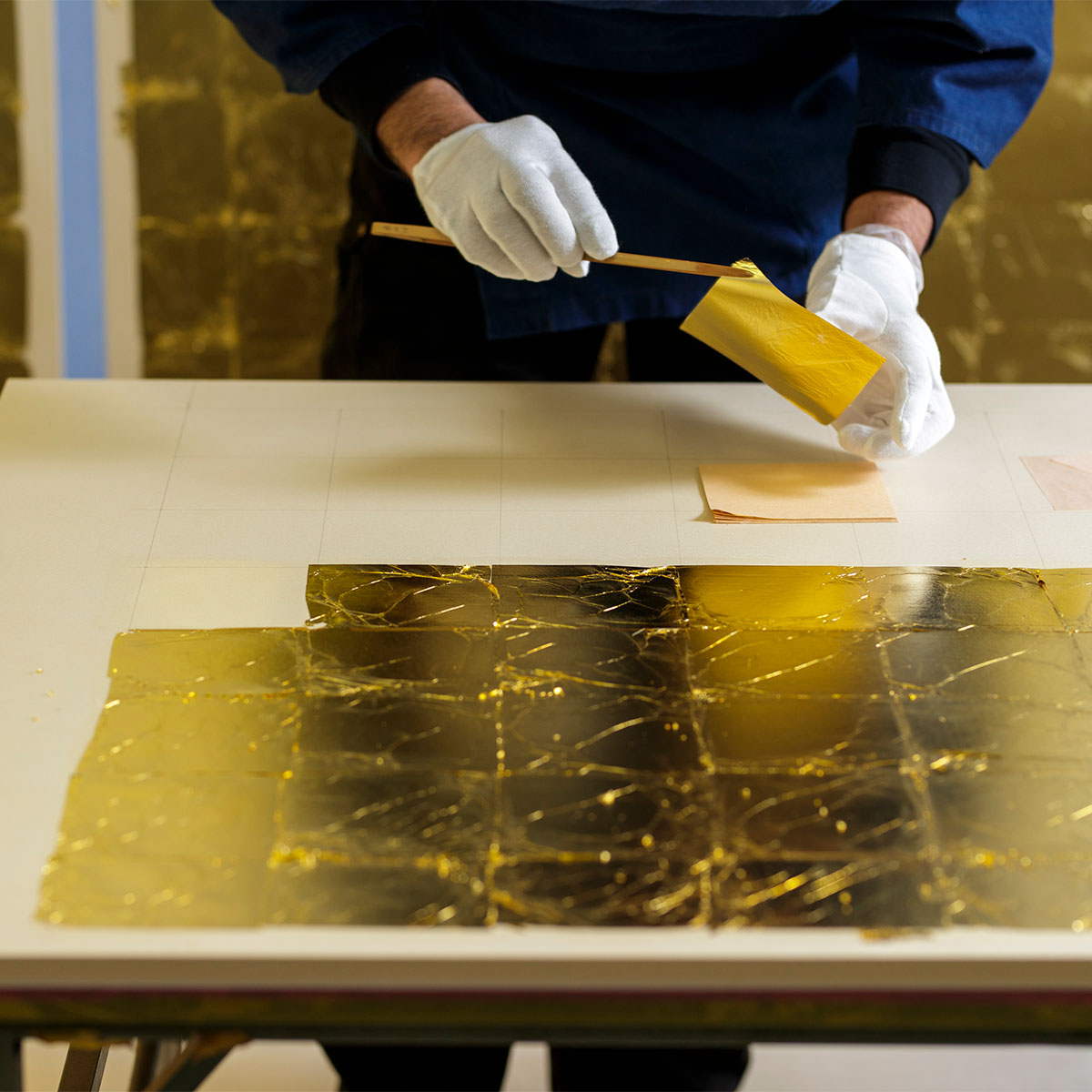 箔一 hakuichi 金箔 金沢箔 金沢 工芸品 金沢箔屏風 四曲小屏風 1.5尺