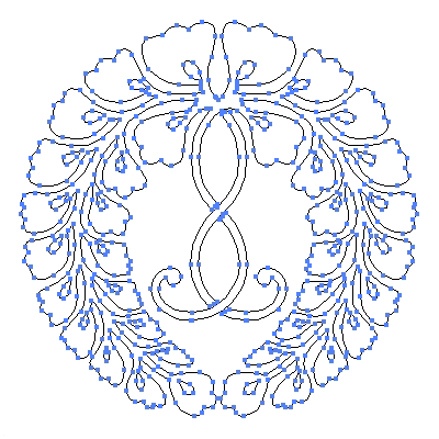 家紋「六条藤」のフリー画像(背景透過)とベクター素材(eps)｜家紋eps