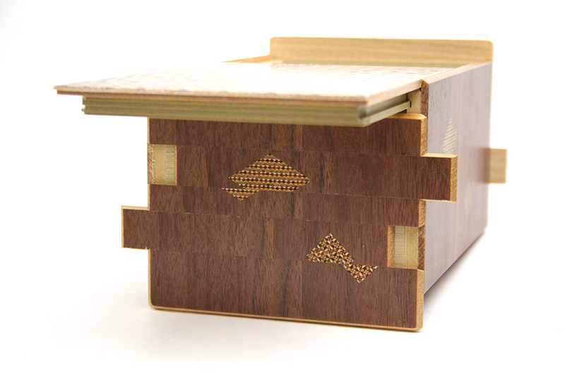 Japanese puzzle box 6sun 36+1steps Brown – Hakone Karakuri Museum