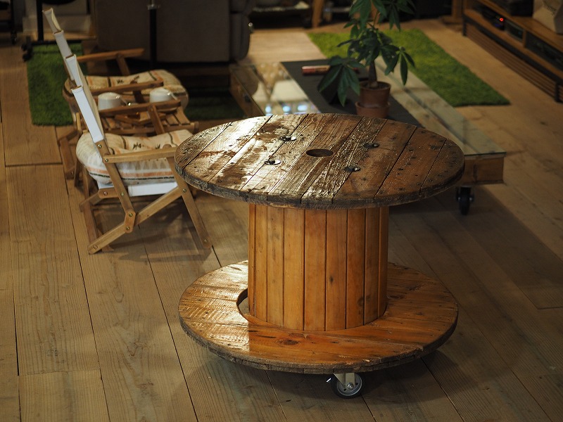 シャンプーエリア 超インダストリアル化計画⑤ ケーブルドラムテーブル